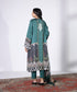 Unstitched Intermix 3 Piece - Printed Blended Satin Suit